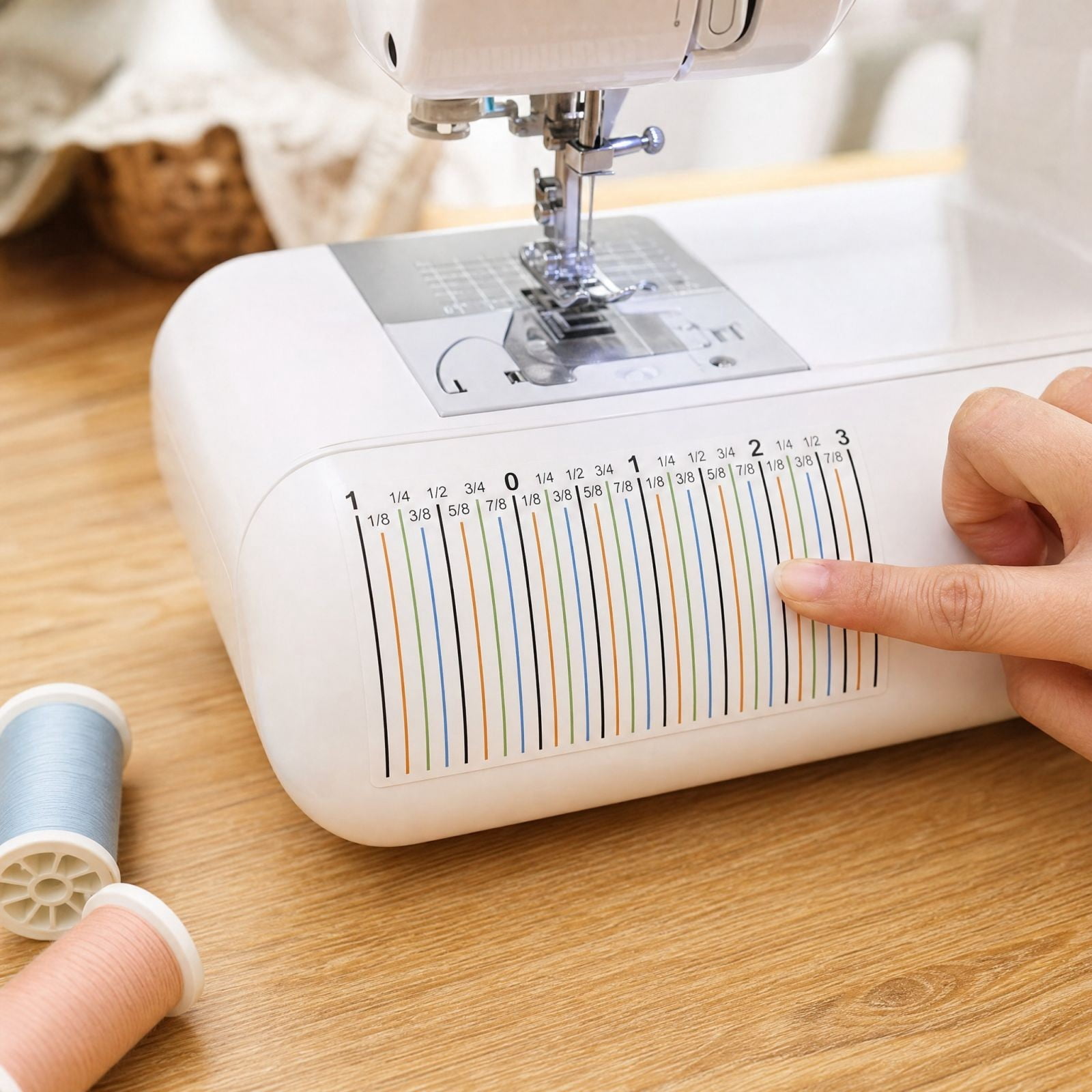 Measuring Ruler Sticker Sewing Allowance Ruler Sticker Adhesive Seam Guide Tape with Inch ...