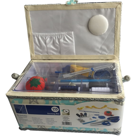 Sewing Basket Kit, 115 Piece