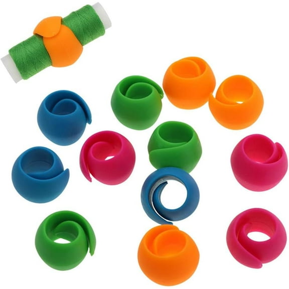 Sewing Bobbins Clips, 12pcs Silicone Thread Spool Huggers Bobbin Holder Clamp Clips Thread Spool Organize