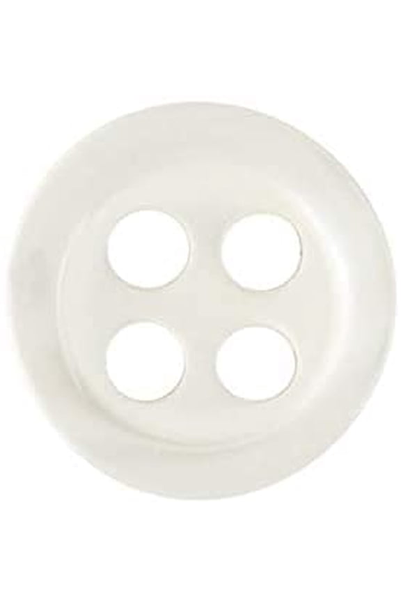 Sewing Buttons Crafts Button 4 Hole Collar Button Round Buttons Blouse Buttons Pants Button 0.35 inch Plastic Button Off White Button 14L Pack of 12