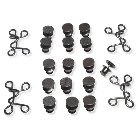 Sewing Buttons Crafts Button Shell Button 2 Hole Dress Buttons Round Buttons Pants Button 0.45 inch Pearl Button Dark Grey Button Plastic Button 18L Pack of 12