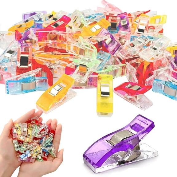 ​Sewing Clips 70pcs, Patchwork Quilting Clips Replace Pins for Fabric & Quilting, Art Quilting, Bookbinding, DIY Craft Projects, Mixed Colors Sewing Assistant​
