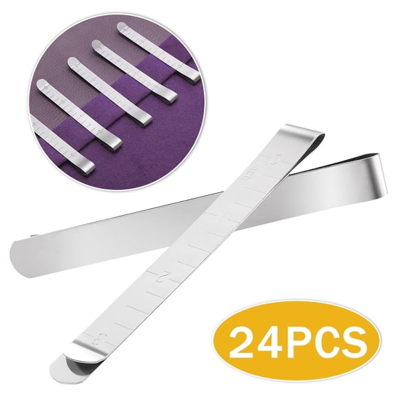Sewing Clips Stainless Steel Hemming Clips Sewing Supplies for Fabric Clips Pinning Marking Accessories 24Pcs