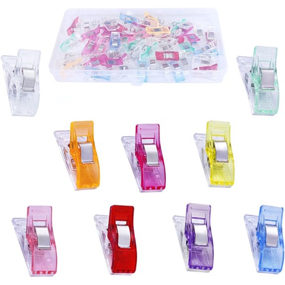 Sewing Clips for Fabric Quilting Supplies and Notions Sewing Pins Binders Craft DIY Accessories Assorted Colors (25)