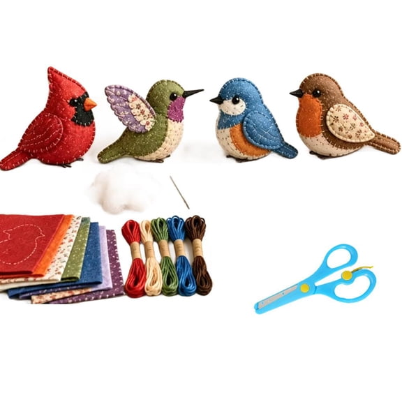 Sewing Craft Kit for Beginners, DIY Stuffed Animal Making Set, Stress Relief Hobby for Adults, Handmade Kitten Plush Toy Gift