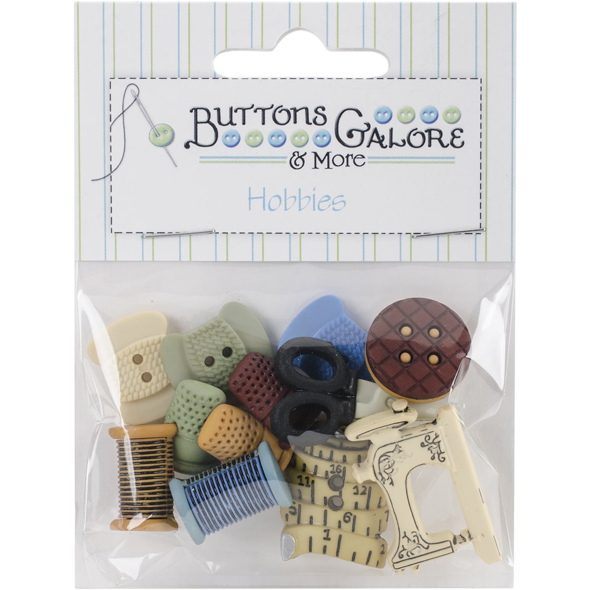 Sewing Embellishments, Sewing Theme Buttons 11 Pieces/Pkg. (nmbtp4099