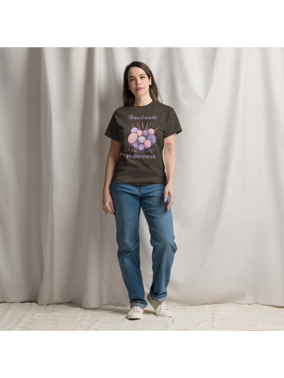 Sewing Enthusiast Design for DIY Lovers Craft is My Therapy Graphic classic tee (Dark Chocolate, S)