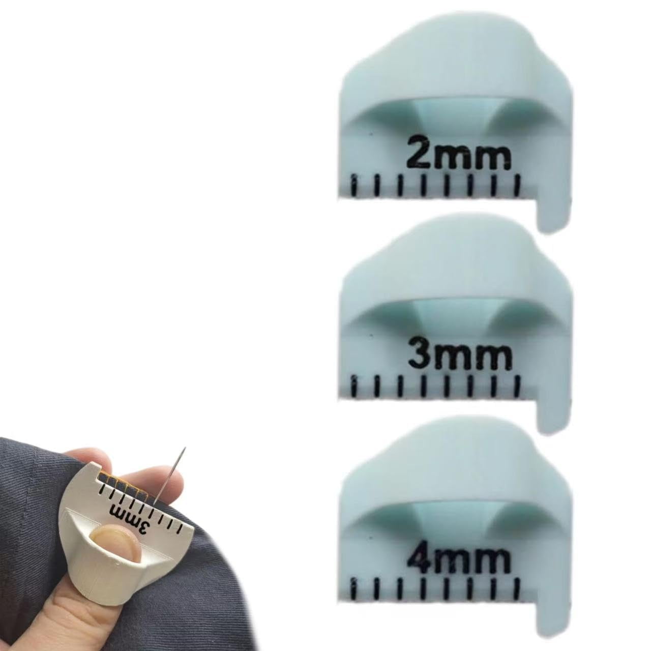 Even Ruler Sewing Finger Ruler for Even Stitches, Mini Sewing Measuring Gauge, 4mm ...