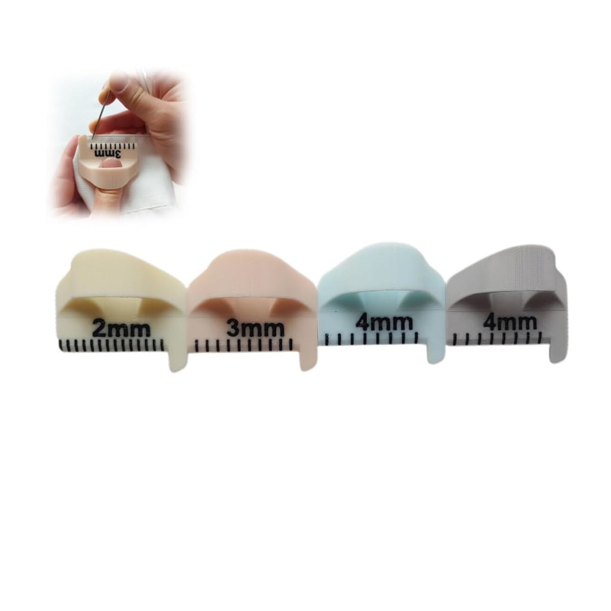 Sewing Finger Ruler for Even Stitches, Mini Sewing Measuring Gauge, 4mm ...