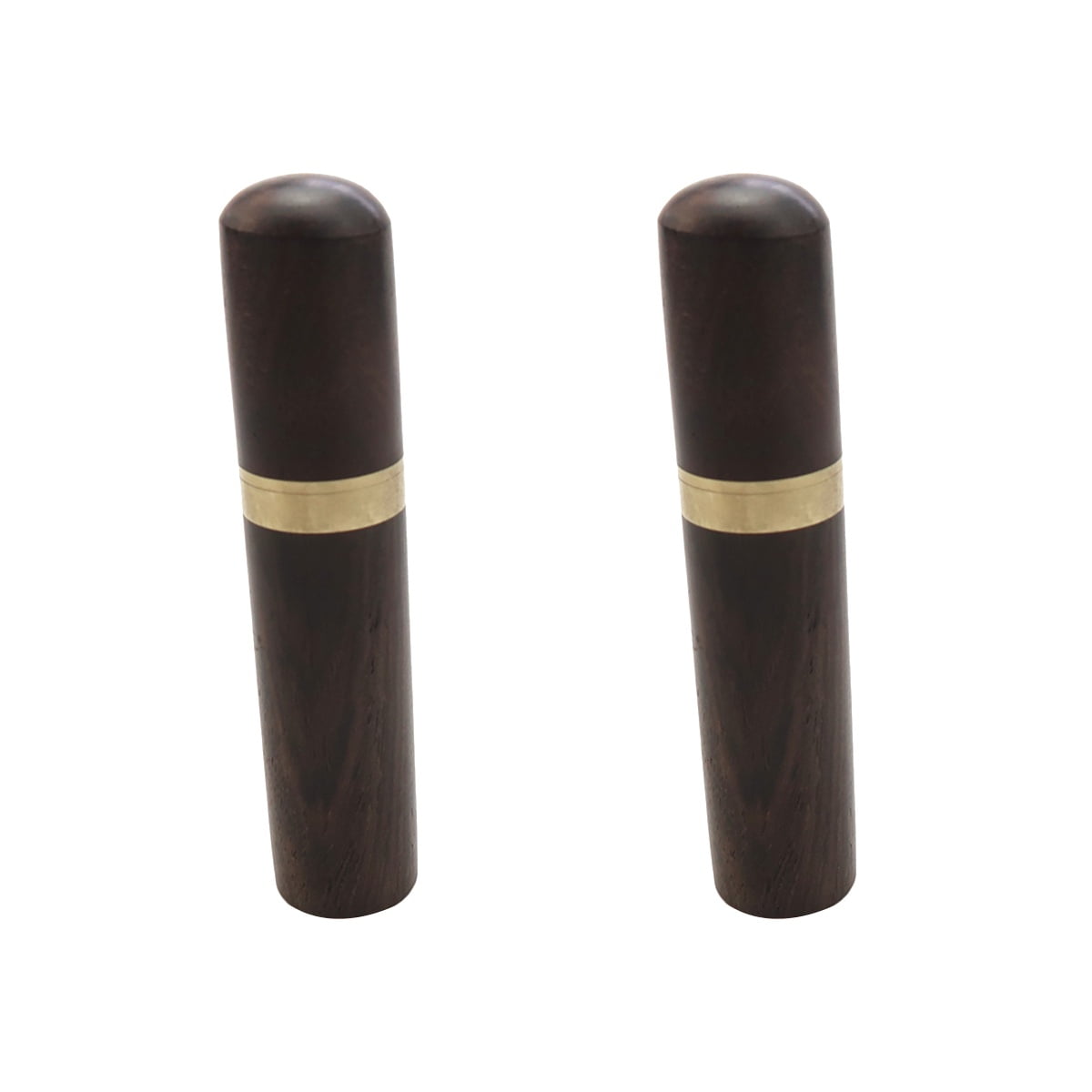 Sewing Holder Needle Wooden Bead Storage Dark Brown Color Container