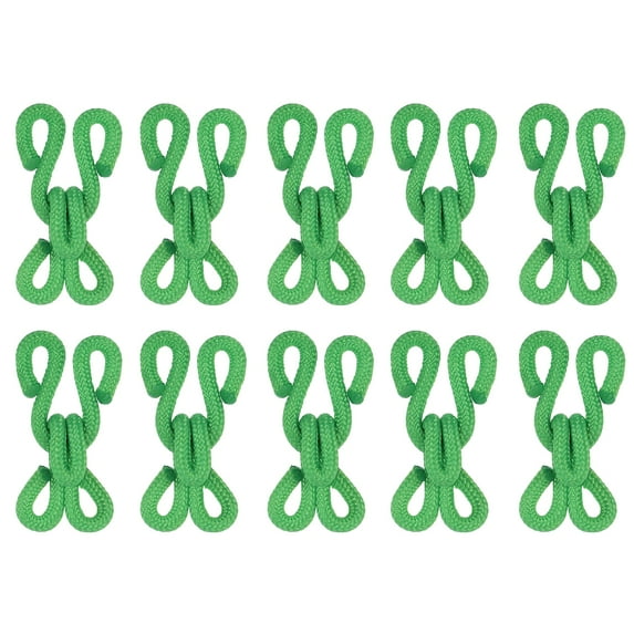 Sewing Hooks and Eye, 12pack Polyester Covered Hooks and Eyes Closure for Clothing(Green, 23mm Length)