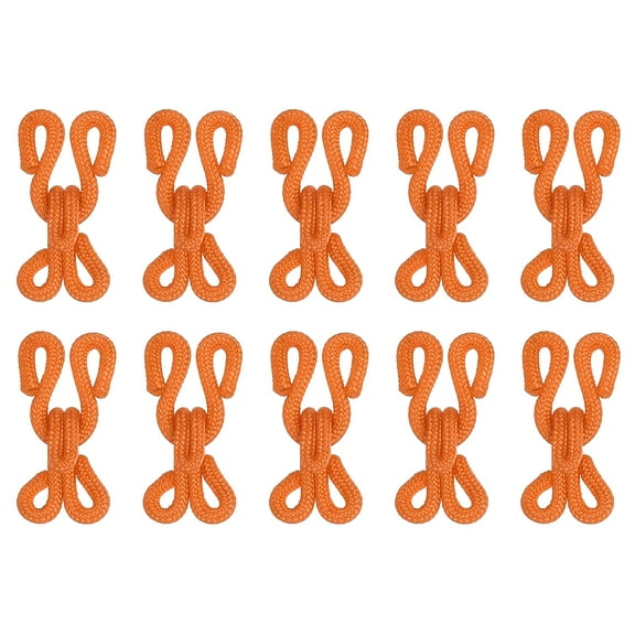 Sewing Hooks and Eye, 12pack Polyester Covered Hooks and Eyes Closure for Clothing(Orange, 23mm Length)