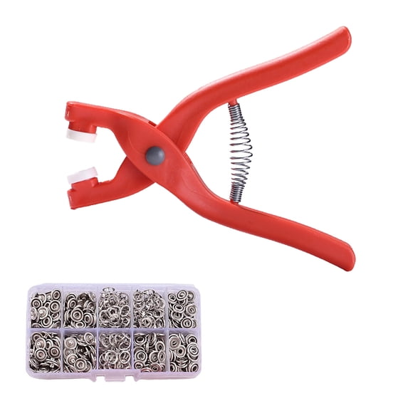 Sewing Kit with 150PCS Metal Buttons – Manual Pliers Tool Included, 2026 New Sewing Kit with Metal Buttons, Button Installer for Clothing, for DIY Crafts Sewing Fabric Clothes Bag Jean