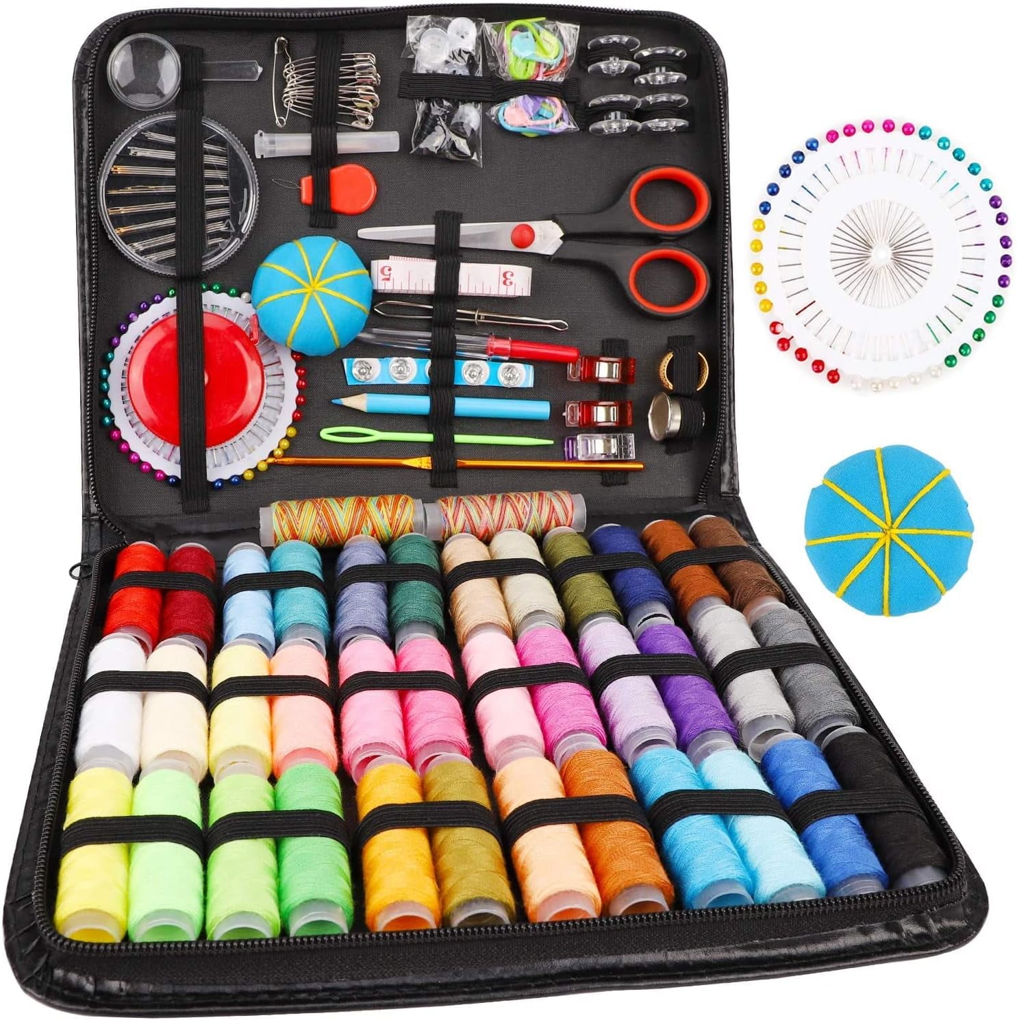 Sewing Kit 184 Large Premium Supplies 38 XL Thread Spools Suitable for Traveller Adults Kids Beginner Emergency DIY and Home Button Repair Kit