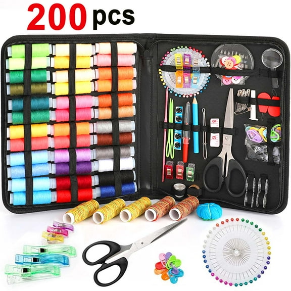 Sewing Kit,200pcs Sewing Supplies and Accessories for Adults & Kids, Sewing Kits Suitable for Traveller, Adults, Kids, Beginner, Emergency, Diy and Home by Inscraft