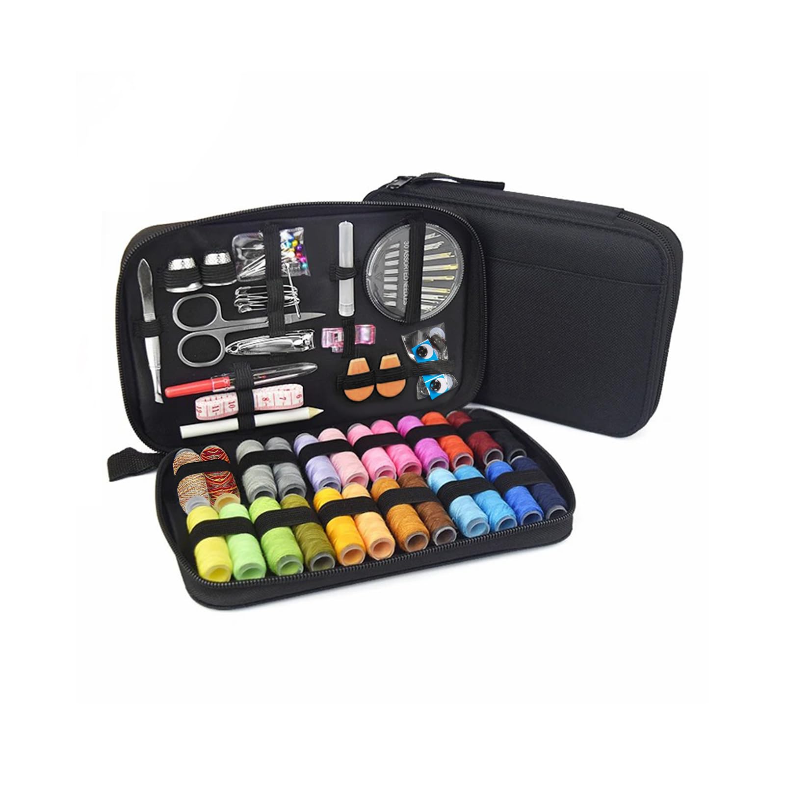 Thread Accessories Store Sewing Kit for Adults,97 PCS Needle and Thread Kit for Sewing ...