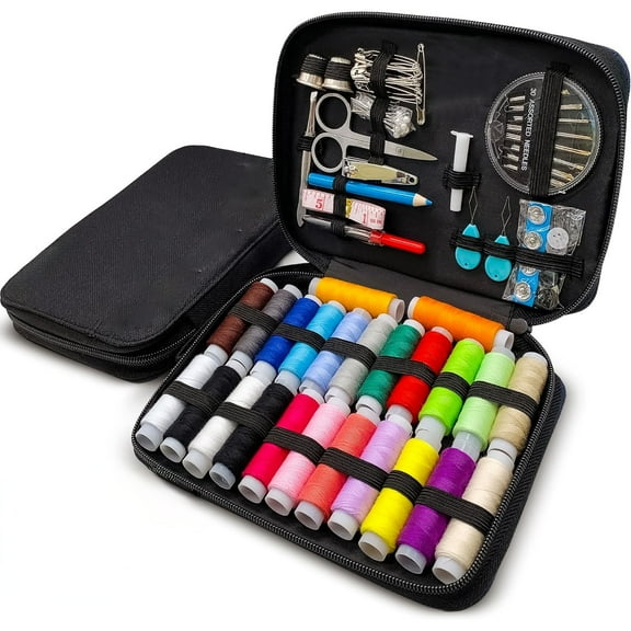 Sewing Kit for Adults, Needle and Thread Kit, Sewing Supplies and Accessories Bring storage bag for Emergency Clothing Repairs, Travel, and Home Mending