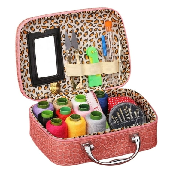 Sewing Kit Big Needles Set for Diy Quilting and Handmade Craft, Portable Sewing Working Kit with Long & Thin Needles, Perfect for Sewing, Mending, and Craft Projects Orange