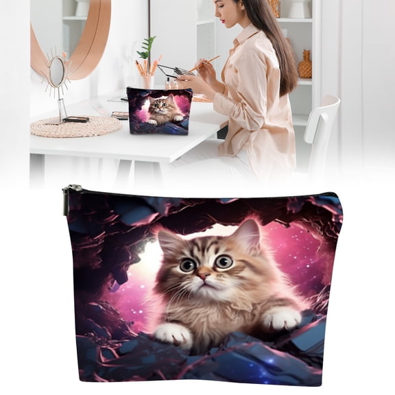 Sewing Kit,Digital Print Cosmetic Bag Polyester Portable Item Storage Bag For Sisters