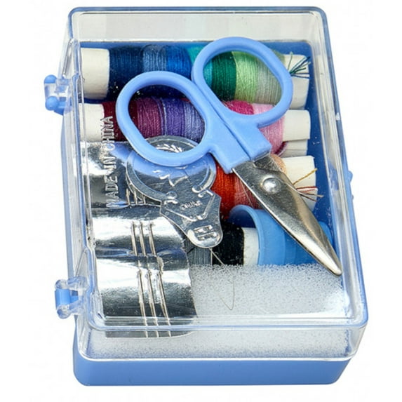 Sewing Kit In Blue Storage Case