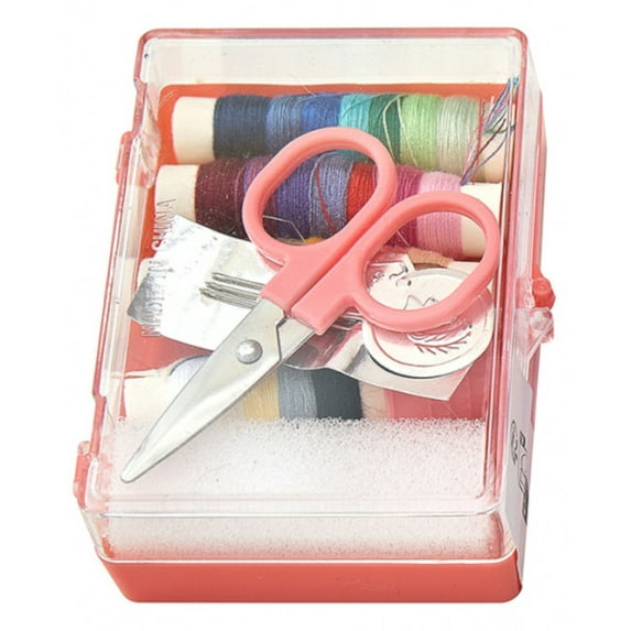 Sewing Kit In Coral Storage Case