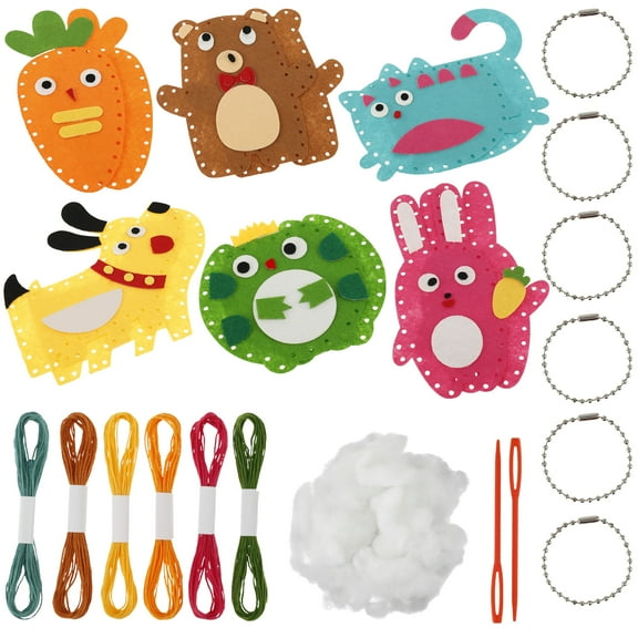 Sewing Kit for Kids Cute Animal Sewing Craft Set Fun and Educational DIY Doll Sewing Toys Beginners Sewing Kit DIY Handcraft Sewing Kit for Boys Girls Over 6 Years Old Beginners