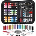 thumbnail image 1 of Sewing Kit Stocking Stuffers Christmas White Elephant Gifts for Adults Teen Girls Grandma Beginner Traveler, Portable Sewing Supplies Accessories with Thread, Needles, Scissors (Black, M), 1 of 5