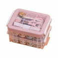 thumbnail image 1 of Sewing Kit Tool Storage Box Needle Thread Scissor Organizer P9H0 Medicine, 1 of 5