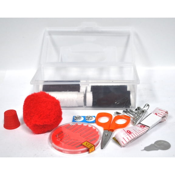 Sewing Kit With Plastic Case