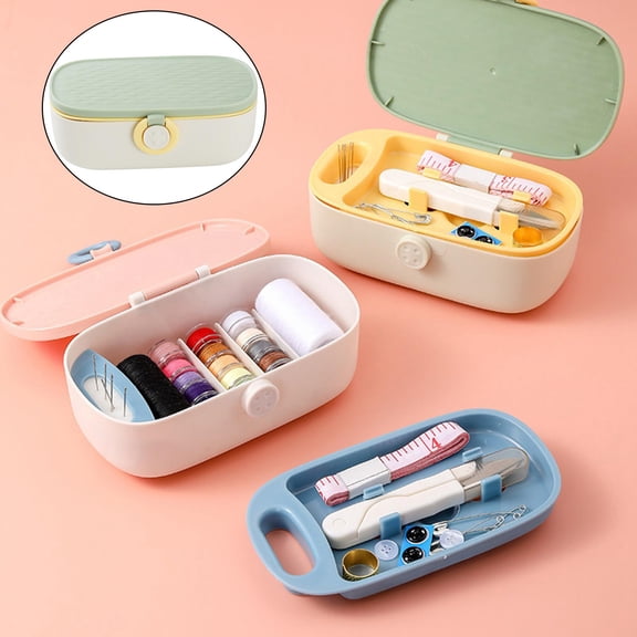 Sewing Kits, Included Thimble, , Thread, , Sewing Box Set for Starter Home Embroidery Sewing Accessories Sew Mending Tools Green