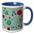 thumbnail image 1 of 3drose, Sewing Love Print Green, 11oz Two-tone Blue Mug, 1 of 6