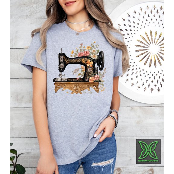Sewing Lover Shirt,Floral Sewing Machine Tee,Sew Quilting,Sewing Tshirt,Tailor Tee,Gifts For Sewer,Her,Quilter Tee,Grandma Tshirt All Size S-5XL