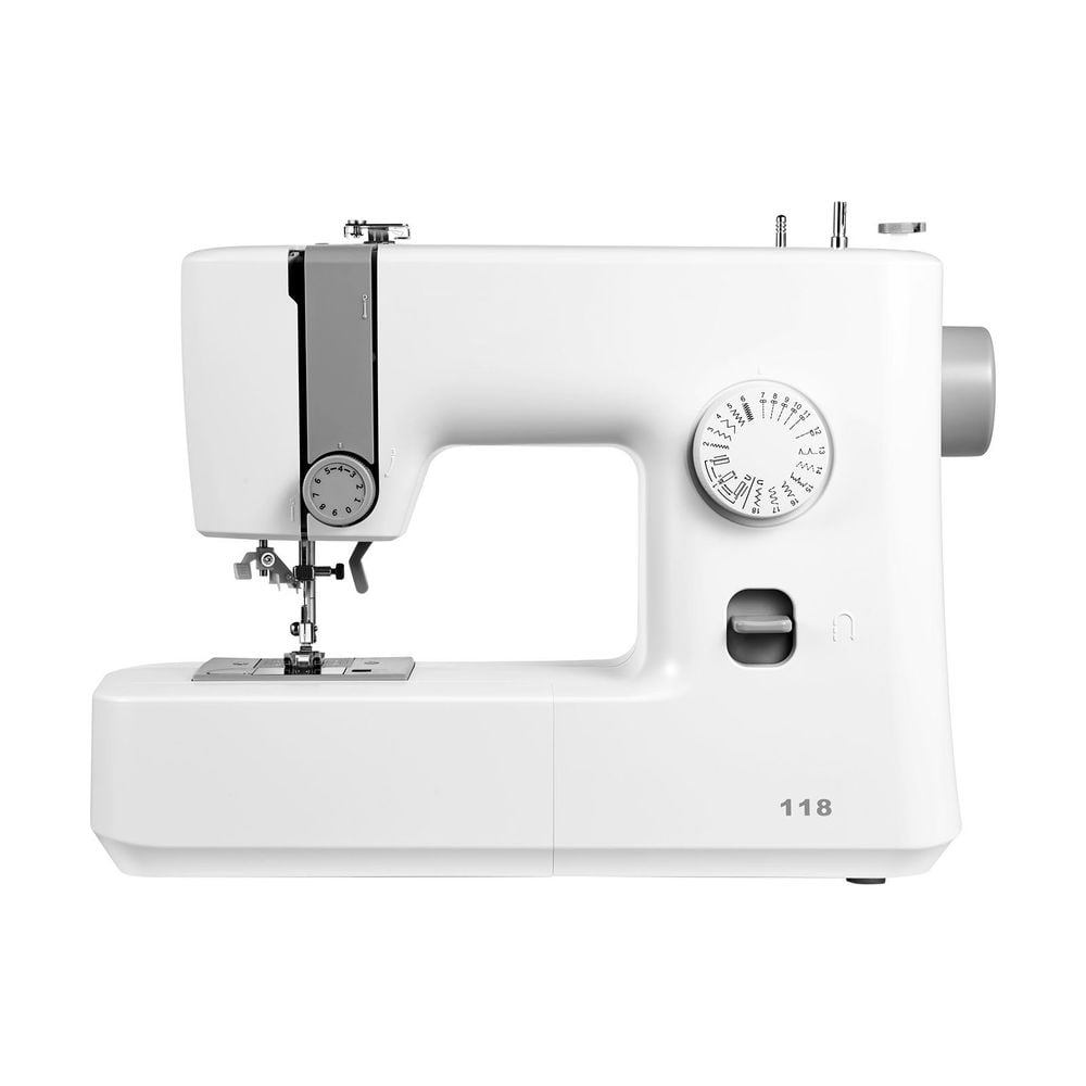 Sewing Machine, 18 Stitch Applications, with LED Light and Foot Pedal, Simple Dial Control, Interior Metal Frame, Lightweight and Portable Beginner Sewing Machine for Adults Crafts and Mending