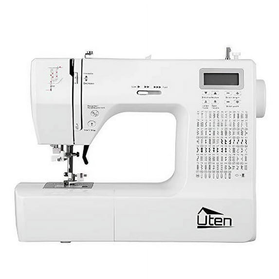 Sewing Machine, 200 Built-in Stitches and 8 Buttonhole Patterns, Portable Sewing and Embroidery Machine for Sewing, Hem, Buttonhole, Reverse Sewing, Equipped with Lighting