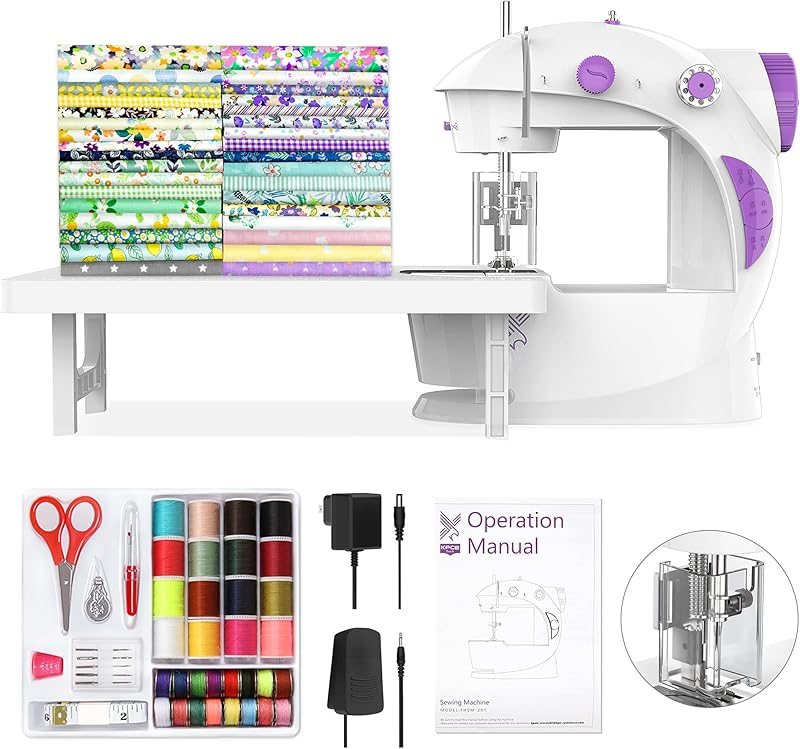 Sewing Machine for Beginners [Full Set] with Finger Guard and Fabric ...