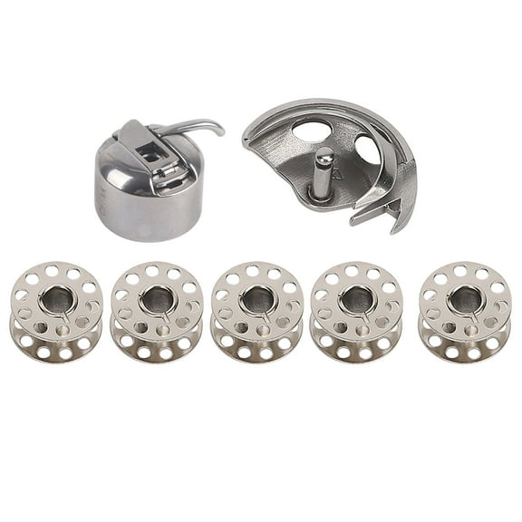 Sewing Machine Bobbin Case, Metal Bobbins and Bobbin Case Shuttle Hook Set Household Sewing Machine Parts for Front Loading Old Style Household Sewing Machine
