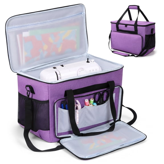 Sewing Machine Carrying Case Sewing Tote Universal Carrying Bag with Padding Shoulder Strap Portable Storage Organizer Bag for Most Standard Machine