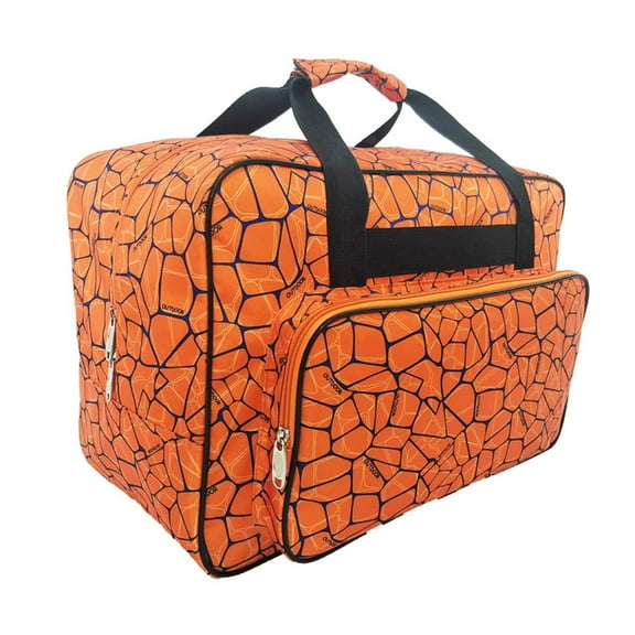 Sewing Machine Carrying Case With Accessory Compartment Nylon Fabric Padded Handles for Safe Transport and Travel Use