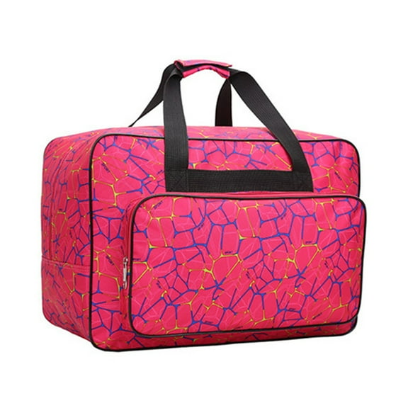 Sewing Machine Carrying Case With Accessory Compartment Nylon Fabric Padded Handles for Safe Transport and Travel Use