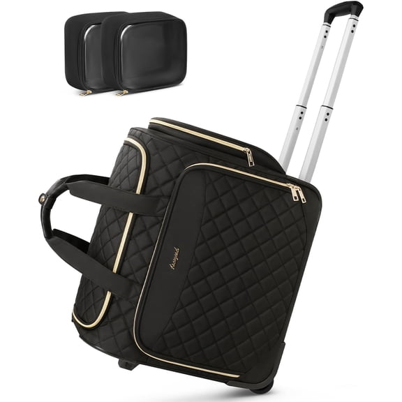 Sewing Machine Case with Wheels, Integrated Rolling Sewing Machine Carrying Tote Bag with Removable Bottom Board & Multiple Storage Pockets, Compatible with Singer, , Janome, Black