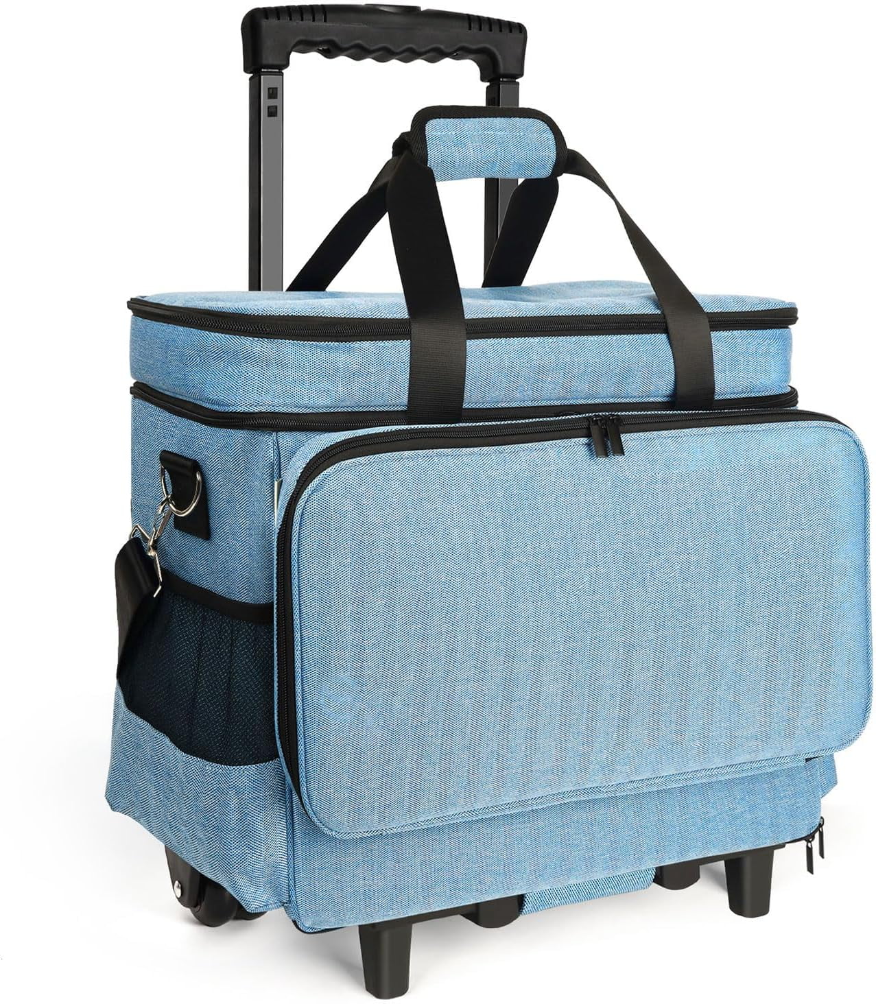 Sewing Machine Case with Wheels, Rolling Sewing Machine Tote for