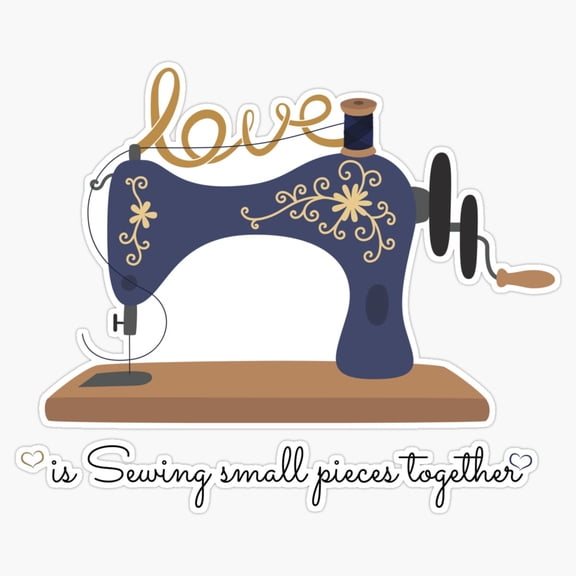 Sewing Machine Day Crafting Hobby Slogan Vinyl Sticker