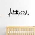 thumbnail image 1 of Sewing Machine Heartbeat Lifeline Wall Sticker Love To Sew For Sewing Shop Wall Decal Removable Wall Art Murals Decoration 42x18cm, 1 of 4
