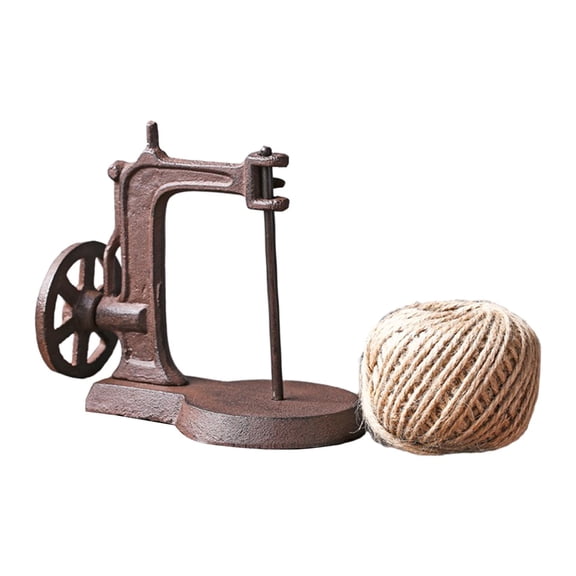 Sewing Machine Jute Twine Spool and Holder Set Antique Twine Holder