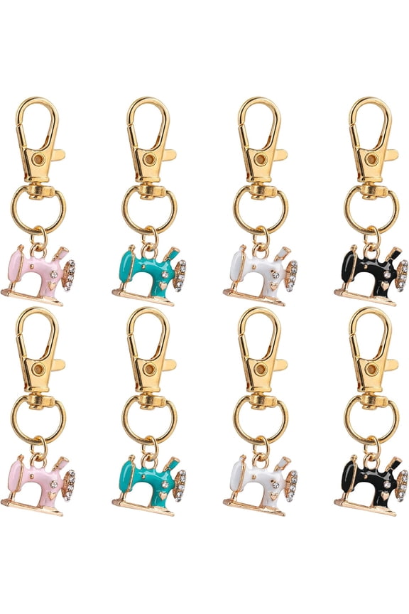 Sewing Machine Keychain Enameled Charms Pendant Key Chains for Handbag Bag Decoration(RL)