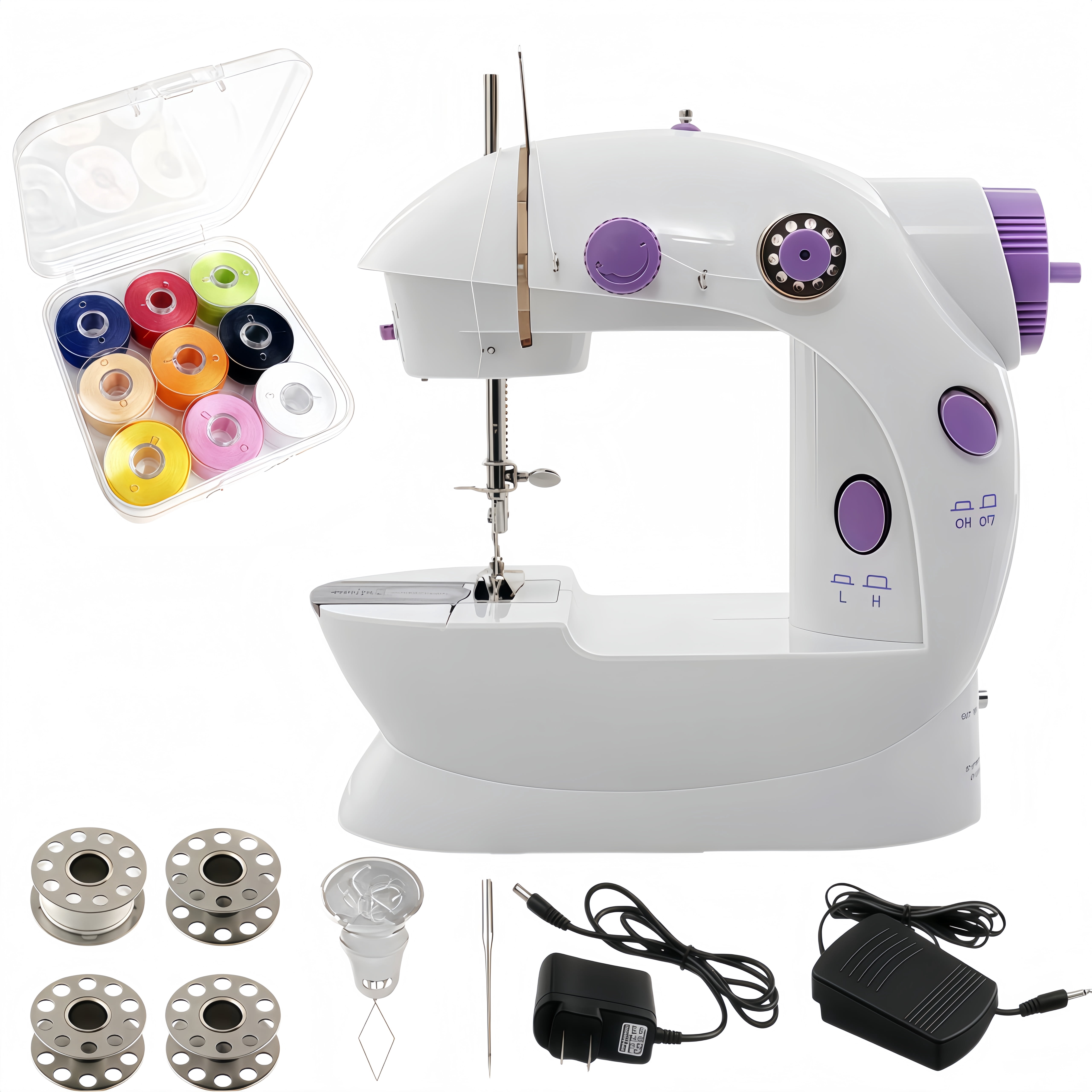 Kit Machine Portable Mini Sewing Machine Kit for Kids & Beginners, Electric ...