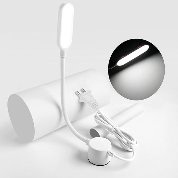 Sewing Machine Lamp Dimmable 30LEDs Light Fixture Touch Control 3 Brightness Levels Magnetic Base Flexible Bendable Tube for Sewing Machine Desks Music Stands Craft Workbenches Lathes Lamps