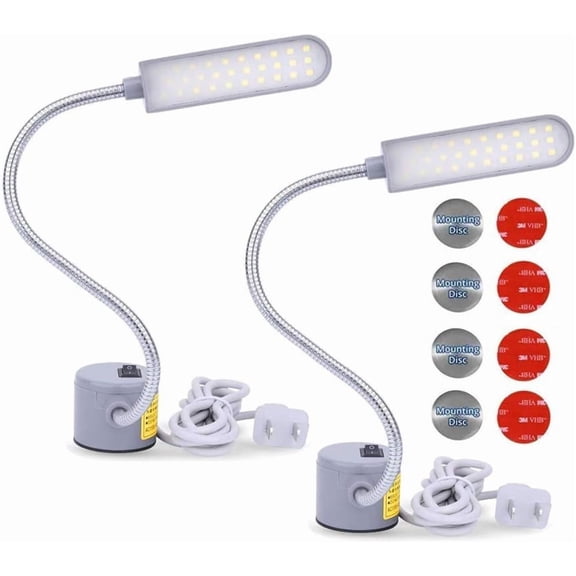 Sewing Machine Light, 10/20/30 LED 6W Dimmable Lamp with Flexible Gooseneck and Magnetic Base for Home Sewing and Craft Work(1pc)