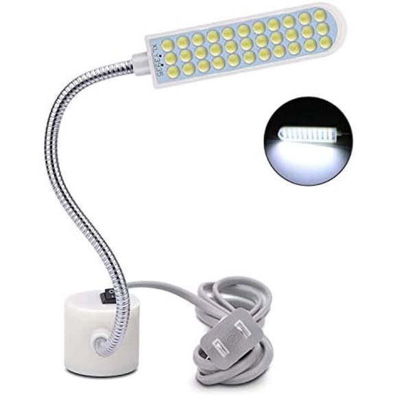 Sewing Machine Light (36LED) Gooseneck Work Light With Magnetic Mounting Base, White Soft Lamp for Lathes, Drill Presses, Workbenches$$Art & Craft