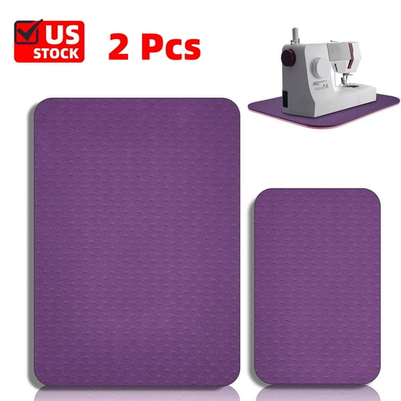 Sewing Machine Muffling Mat (2 Pcs) Pedal Sewing Mat Reduce Vibrations Noise No Slip Machine Accessories for Quilting(15" X 20" and 9" X 14")